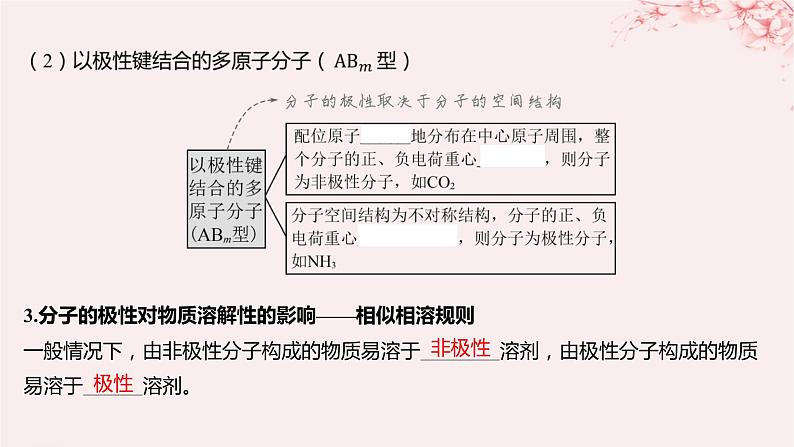 江苏专用2023_2024学年新教材高中化学专题4分子空间结构与物质性质第一单元分子的空间结构第三课时分子的极性手性分子课件苏教版选择性必修207