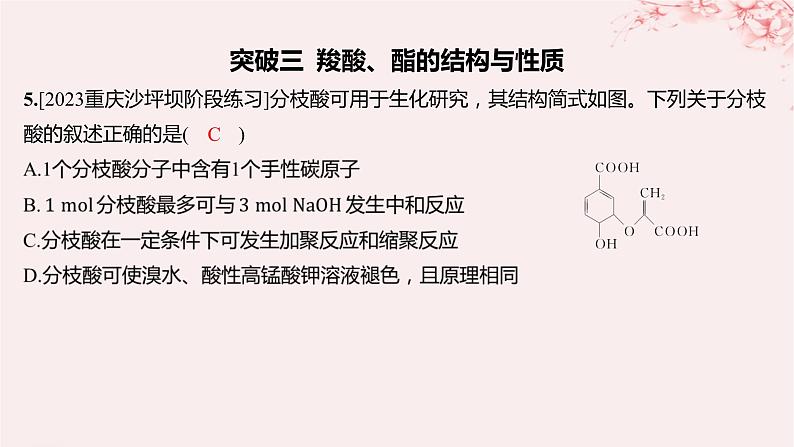 江苏专用2023_2024学年新教材高中化学专题4生活中常用的有机物__烃的含氧衍生物分层作业课件苏教版选择性必修3第8页