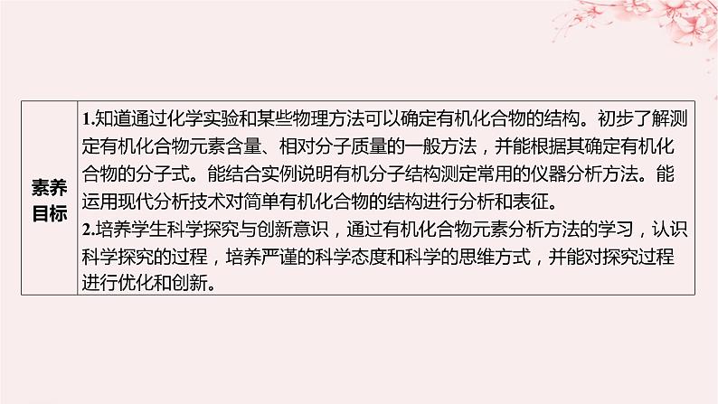 江苏专用2023_2024学年新教材高中化学专题1有机化学的发展及研究思路第二单元科学家怎样研究有机物第二课时有机化合物组成结构的研究课件苏教版选择性必修303