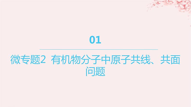 江苏专用2023_2024学年新教材高中化学专题2有机物的结构与分类微专题2有机物分子中原子共线共面问题课件苏教版选择性必修301