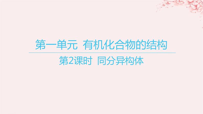 江苏专用2023_2024学年新教材高中化学专题2有机物的结构与分类第一单元有机化合物的结构第二课时同分异构体课件苏教版选择性必修301