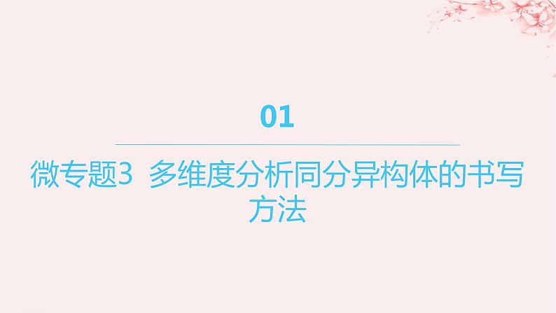 江苏专用2023_2024学年新教材高中化学专题3石油化工的基础物质__烃微专题3多维度分析同分异构体的书写方法课件苏教版选择性必修301