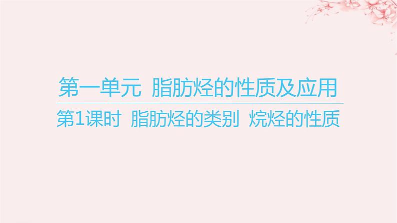 江苏专用2023_2024学年新教材高中化学专题3石油化工的基础物质__烃第一单元脂肪烃的性质及应用第一课时脂肪烃的类别烷烃的性质课件苏教版选择性必修301