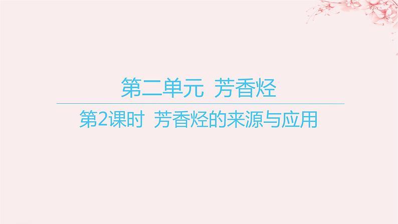 江苏专用2023_2024学年新教材高中化学专题3石油化工的基础物质__烃第二单元芳香烃第二课时芳香烃的来源与应用课件苏教版选择性必修301