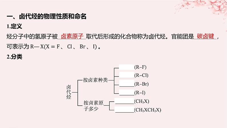 江苏专用2023_2024学年新教材高中化学专题5药物合成的重要原料__卤代烃胺酰胺第一单元卤代烃课件苏教版选择性必修305