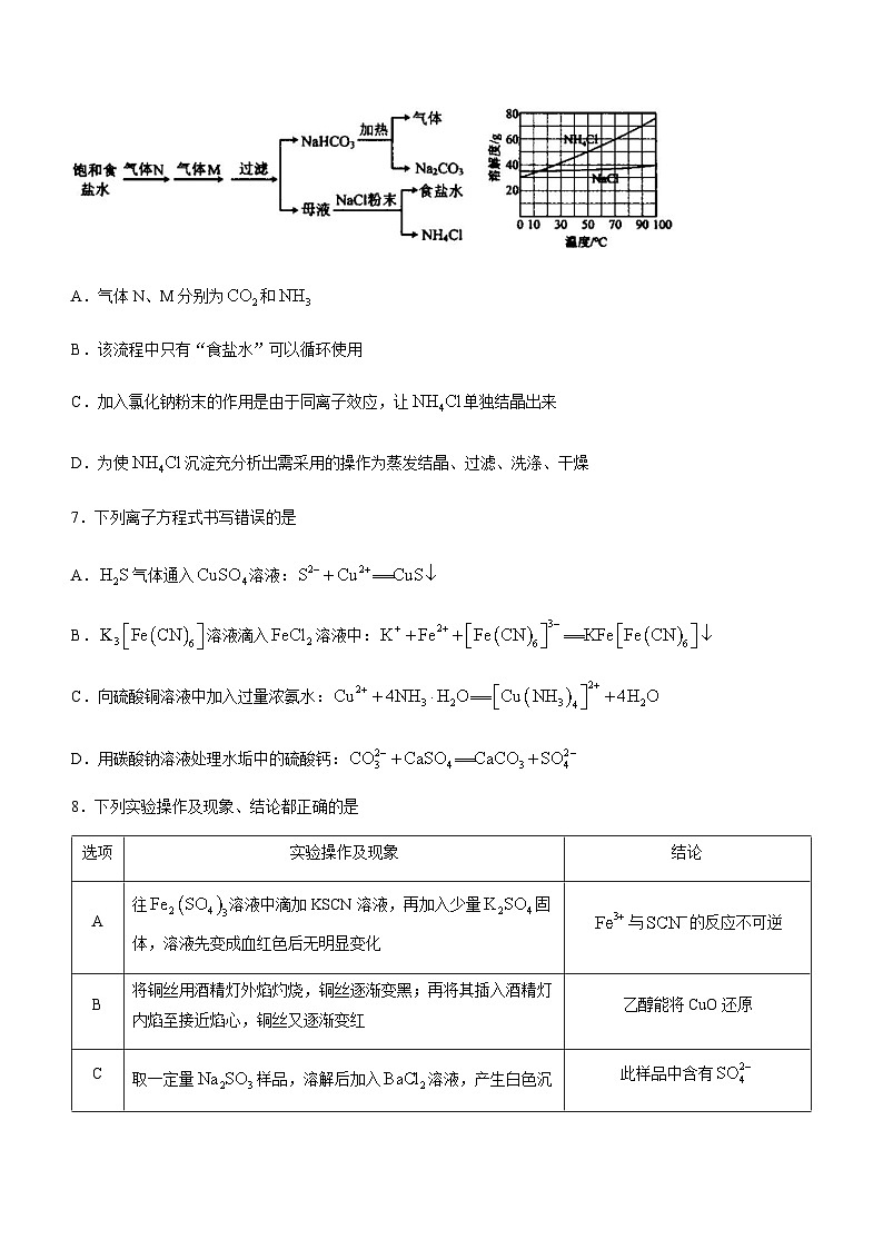 山西省运城市2023-2024学年高三上学期开学考试化学试题（Word版含答案）第3页
