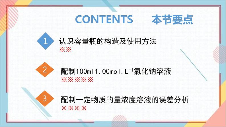 人教版（2019）必修 第一册 第二章 海水中的重要元素——钠和氯  第三节 物质的量2.3.4    配制一定物质的量浓度的溶液课件PPT02