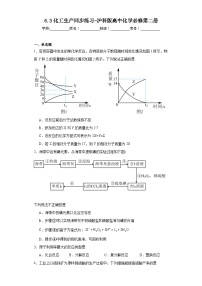 高中化学沪科技版（2020）必修第二册6.3化工生产测试题