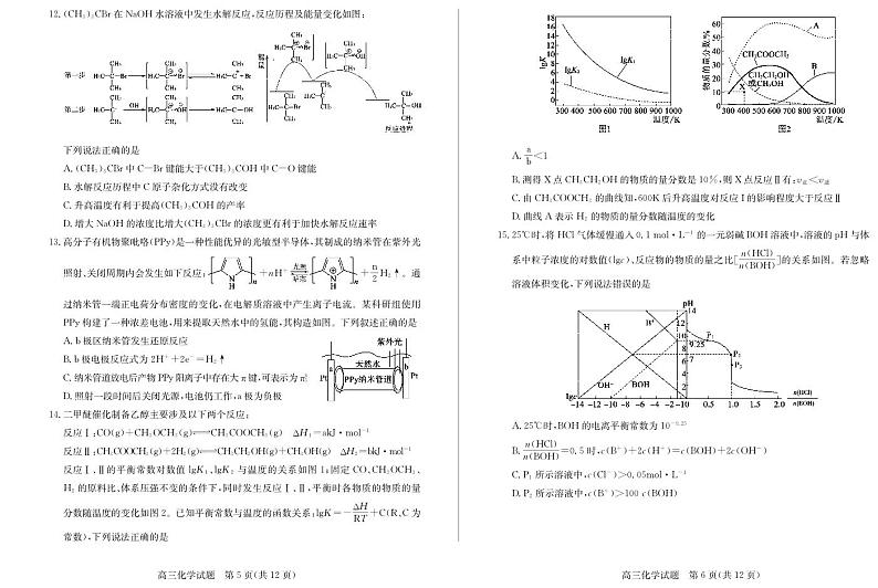 山东省滨州市惠民县2022-2023学年高三化学上学期期末考试试题（PDF版附解析）03