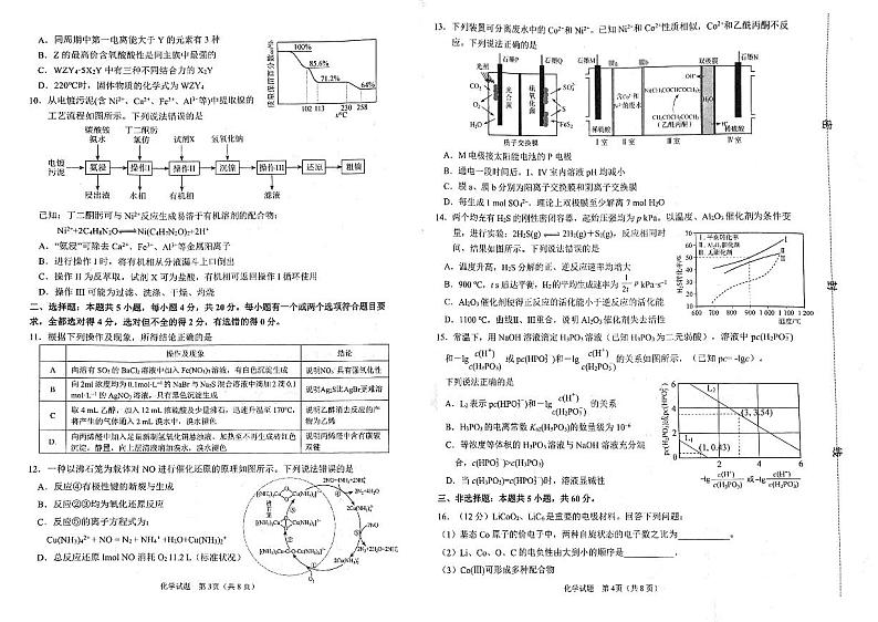 山东省淄博市2023届高三化学一模试题（PDF版附解析）第2页