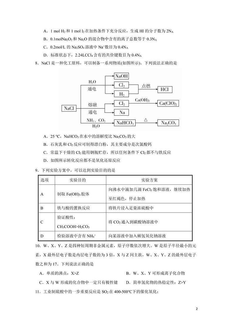 湖南省株洲市远恒佳景炎高级中学2023-2024学年高二上学期入学考试化学试题02