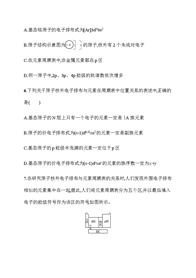 2023年秋高中化学选择性必修2（苏教版2019）分层作业6　原子核外电子排布的周期性（含解析）03