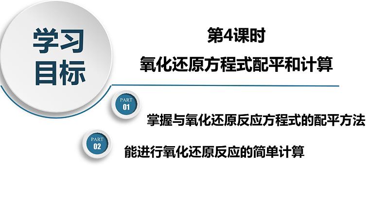 高一化学同步教学课堂 人教版2019必修第一册 1.3.5 氧化还原方程式配平和计算课件PPT02