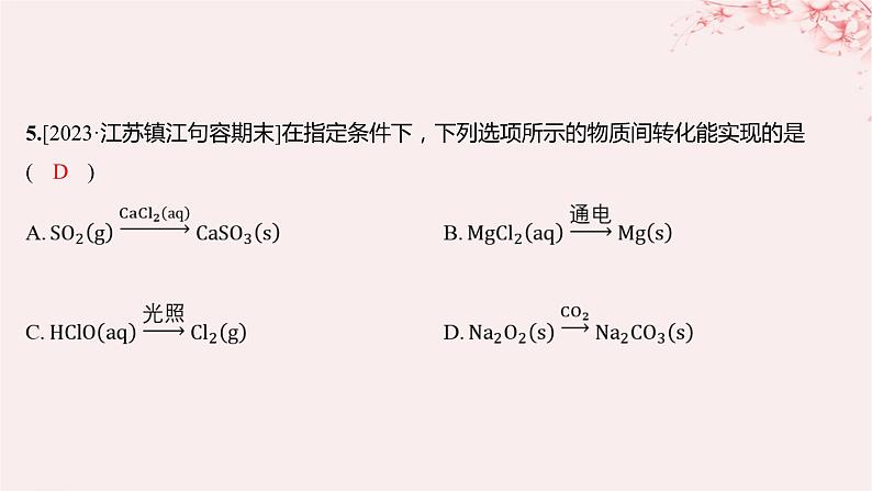 江苏专用2023_2024学年新教材高中化学模块综合测评课件苏教版必修第一册第6页