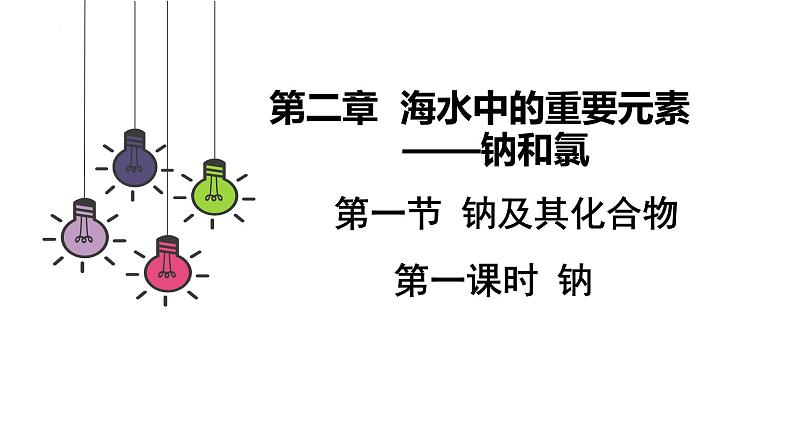 第二章 第一节 钠及其化合物 第一课时 课件  2023-2024学年高一上学期化学人教版（2019）必修第一册第1页