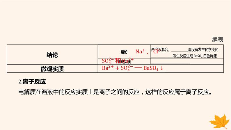 江苏专版2023_2024学年新教材高中化学第一章物质及其变化第二节离子反应第二课时离子反应课件新人教版必修第一册06