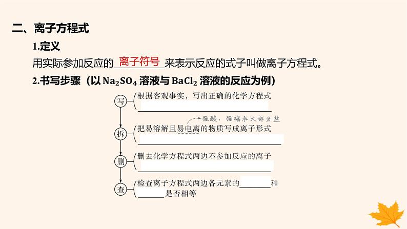 江苏专版2023_2024学年新教材高中化学第一章物质及其变化第二节离子反应第二课时离子反应课件新人教版必修第一册07