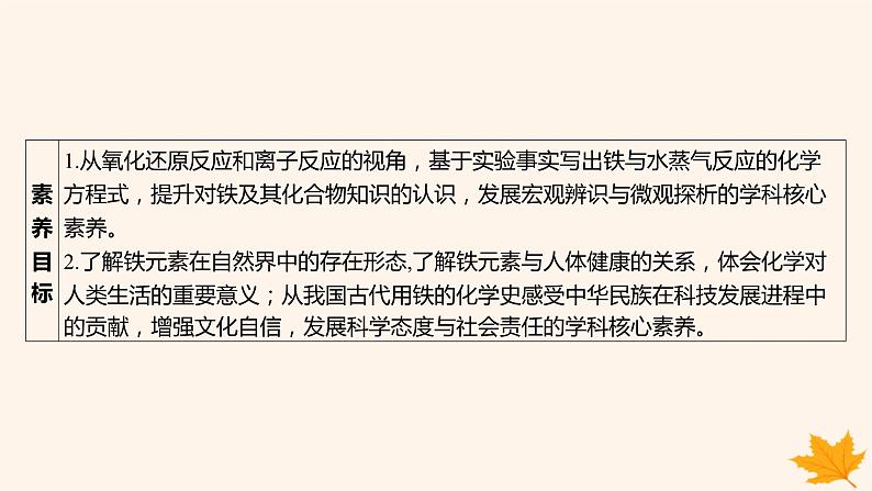 江苏专版2023_2024学年新教材高中化学第三章铁金属材料第一节铁及其化合物第一课时铁的单质铁的氧化物课件新人教版必修第一册第3页