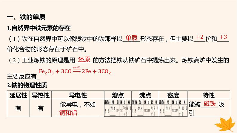 江苏专版2023_2024学年新教材高中化学第三章铁金属材料第一节铁及其化合物第一课时铁的单质铁的氧化物课件新人教版必修第一册第5页