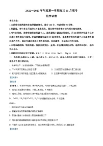 安徽省皖北县中联盟2022-2023学年高三化学上学期11月联考试题（Word版附解析）