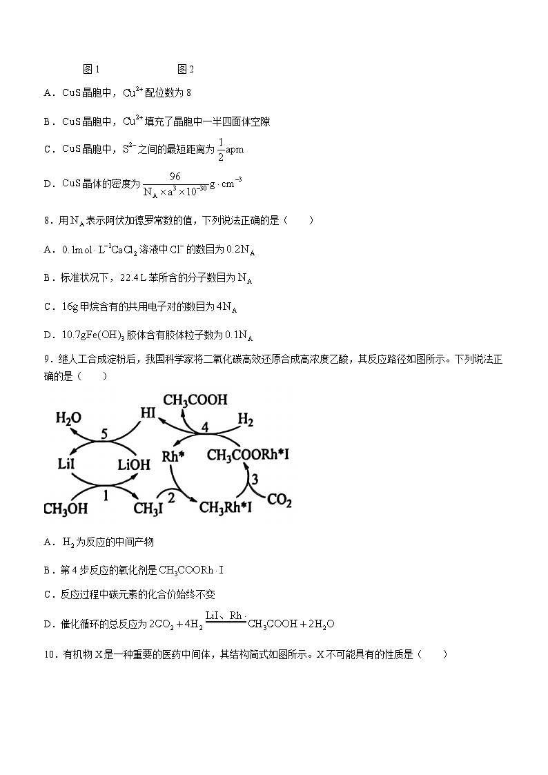 河北省保定市重点高中2023-2024学年高三上学期开学考试化学试题(无答案)第3页