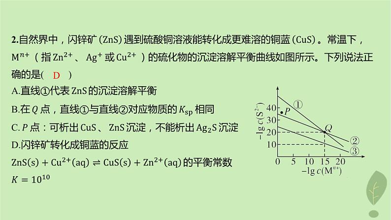 江苏专版2023_2024学年新教材高中化学第三章水溶液中的离子反应与平衡微专题6电解质溶液四大平衡常数的综合应用分层作业课件新人教版选择性必修1第4页