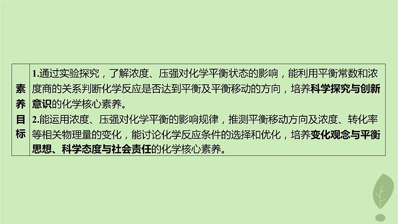 江苏专版2023_2024学年新教材高中化学第二章化学反应速率与化学平衡微专题1活化能与反应历程压强平衡常数第二课时浓度压强对化学平衡的影响课件新人教版选择性必修1第3页