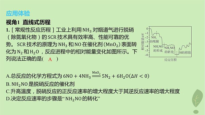 江苏专版2023_2024学年新教材高中化学第二章化学反应速率与化学平衡微专题1活化能与反应历程压强平衡常数课件新人教版选择性必修1第6页