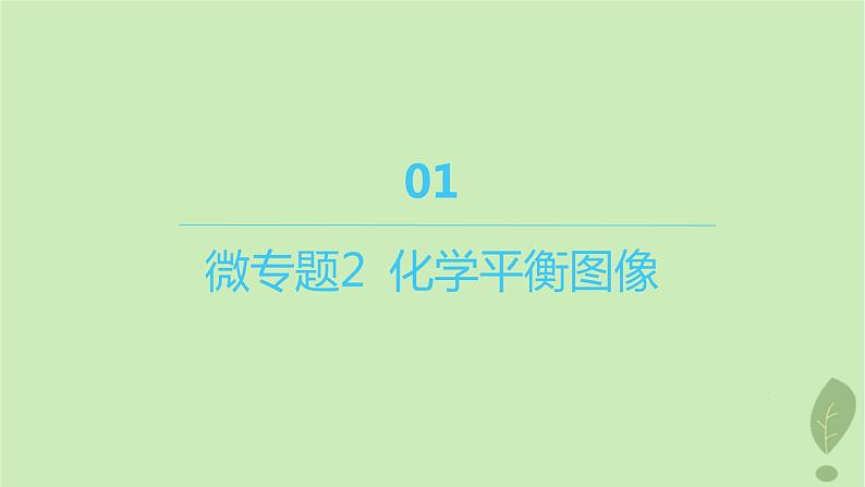 江苏专版2023_2024学年新教材高中化学第二章化学反应速率与化学平衡微专题2化学平衡图像课件新人教版选择性必修1第1页