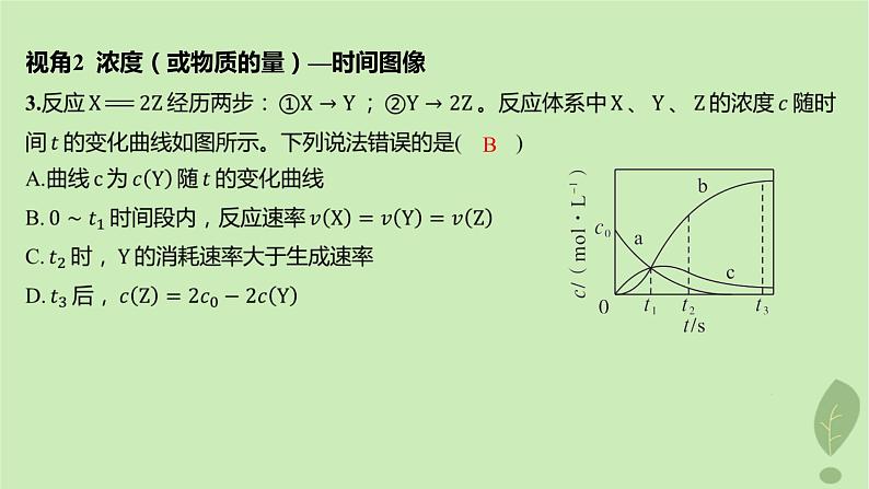 江苏专版2023_2024学年新教材高中化学第二章化学反应速率与化学平衡微专题2化学平衡图像课件新人教版选择性必修1第8页