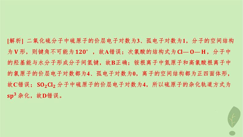 江苏专版2023_2024学年新教材高中化学第二章分子结构与性质测评课件新人教版选择性必修2第5页