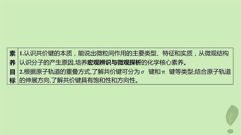 江苏专版2023_2024学年新教材高中化学第二章分子结构与性质第一节共价键第一课时共价键课件新人教版选择性必修203