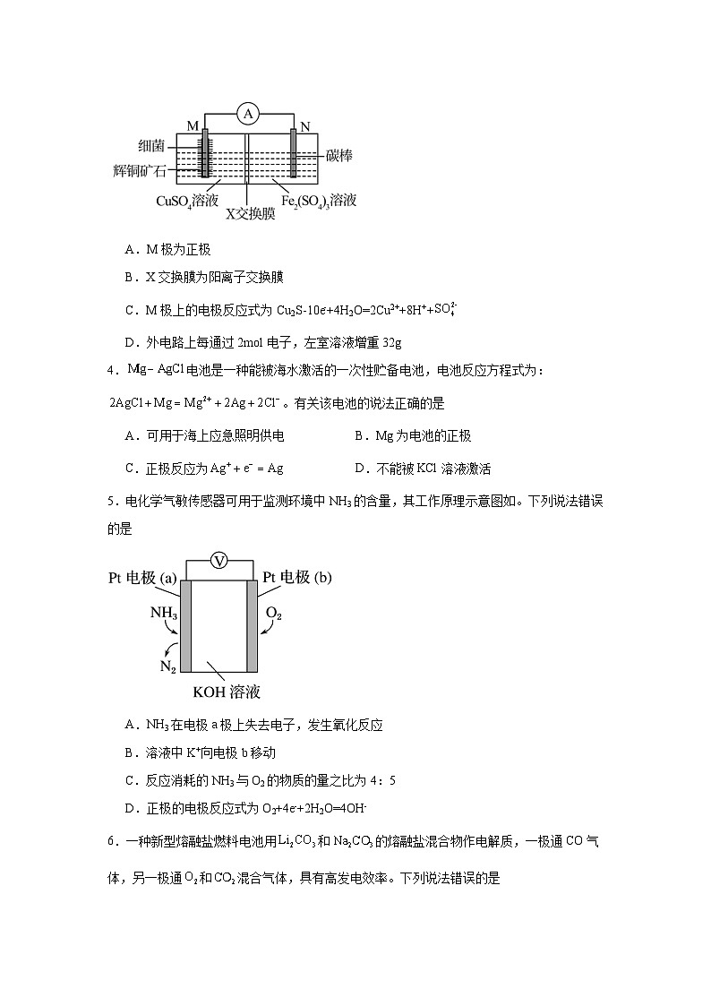 6.1化学反应与能量变化提升练-人教版高中化学必修第二册第2页