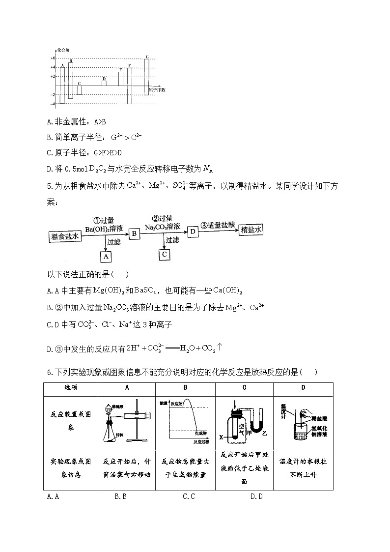 河南省焦作市博爱县2023-2024学年高三上学期9月月考化学第3页