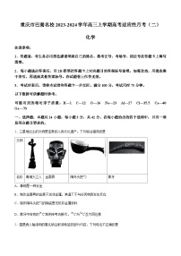 重庆市巴蜀名校2023-2024学年高三上学期高考适应性月考（二）化学试题（Word版含答案）