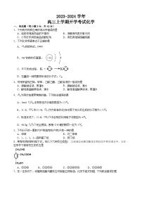 江西省吉安市万安中学2023-2024学年高三上学期开学化学试题