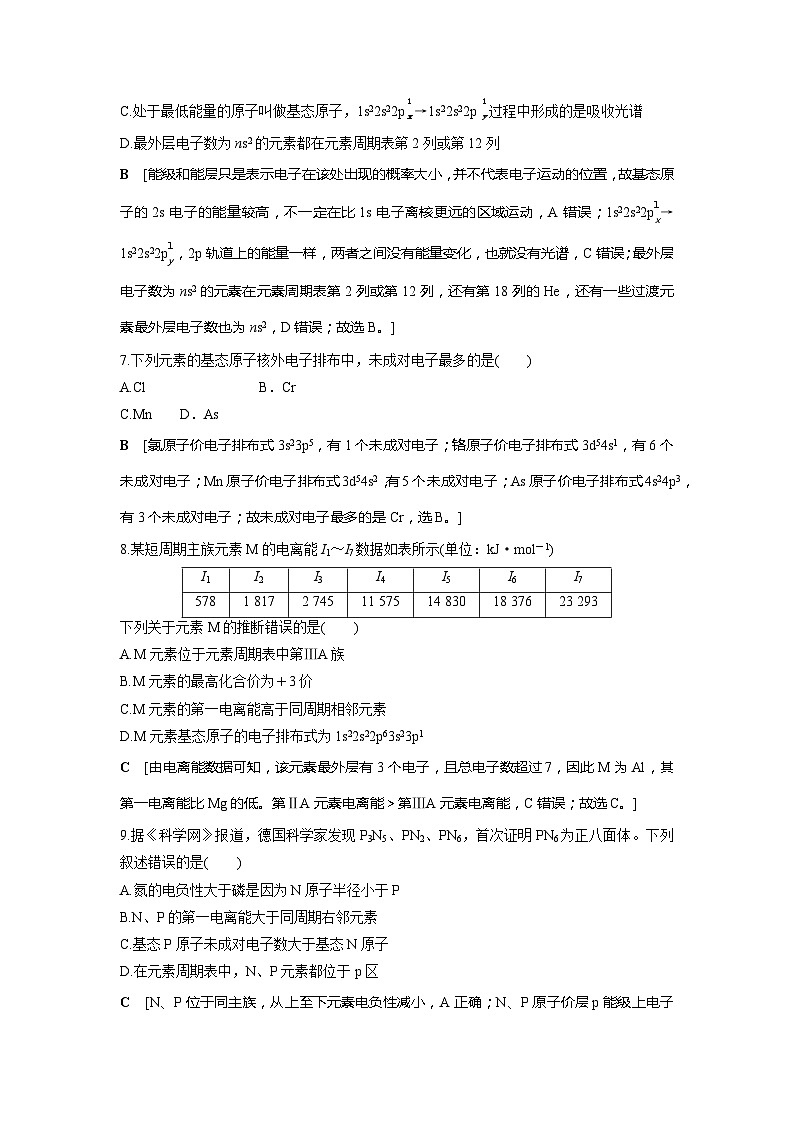 高中化学选择性必修2（人教版2019） 第一章 章末专题提升课03
