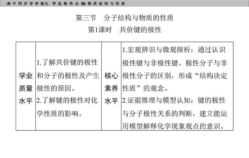 第三节第1课时　共价键的极性第3页