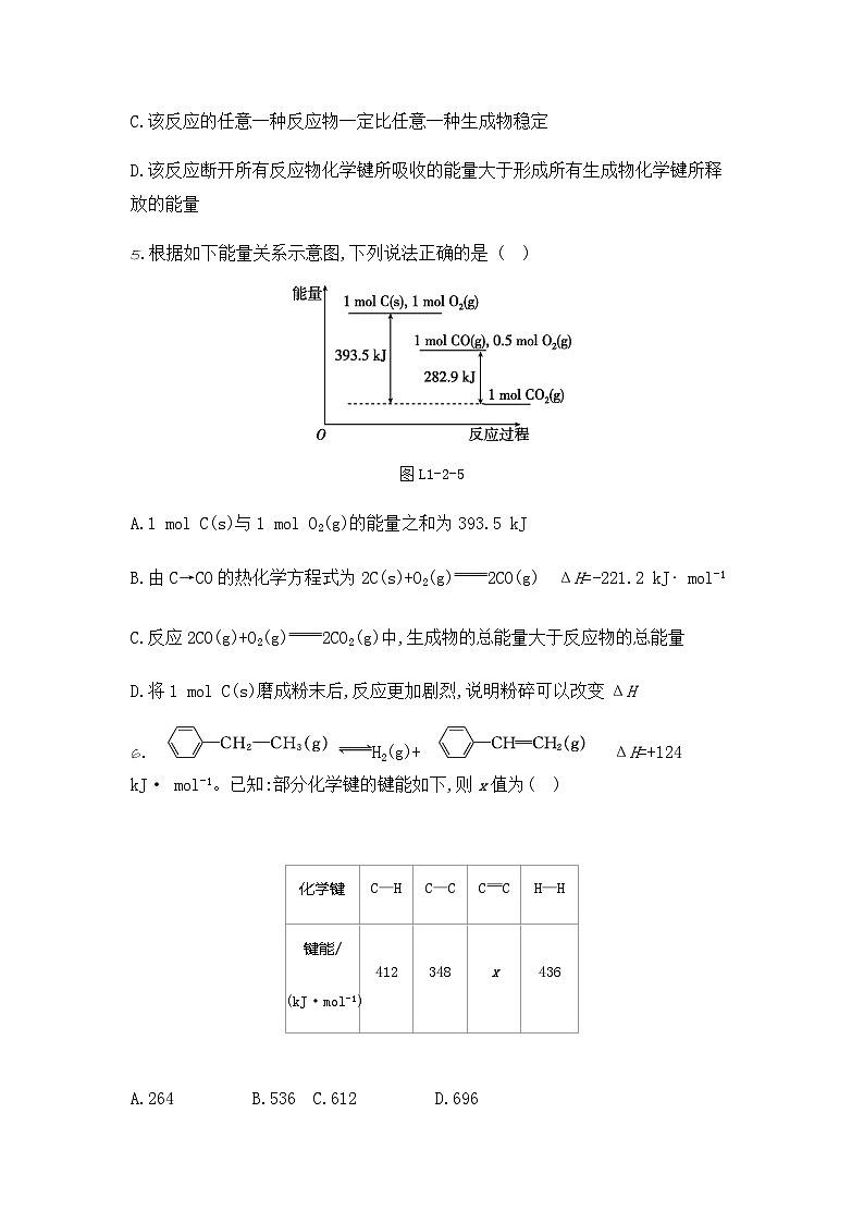 高中化学人教版（2019）选择性必修1 第1章第2节　反应热的计算同步练习（word版有答案）第3页