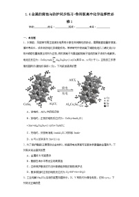 高中化学鲁科版 (2019)选择性必修1第4节 金属的腐蚀与防护测试题