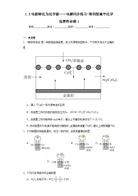 鲁科版 (2019)选择性必修1第3节 电能转化为化学能——电解课后作业题