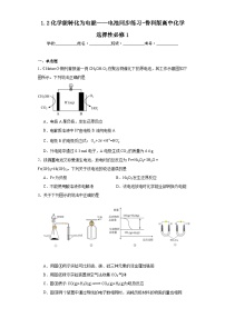 高中化学鲁科版 (2019)选择性必修1第2节 化学能转化为电能——电池测试题