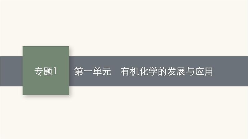 苏教版高中化学选择性必修3有机化学基础专题1第一单元有机化学的发展与应用课件01