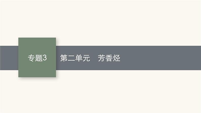 苏教版高中化学选择性必修3有机化学基础专题3第二单元芳香烃课件01