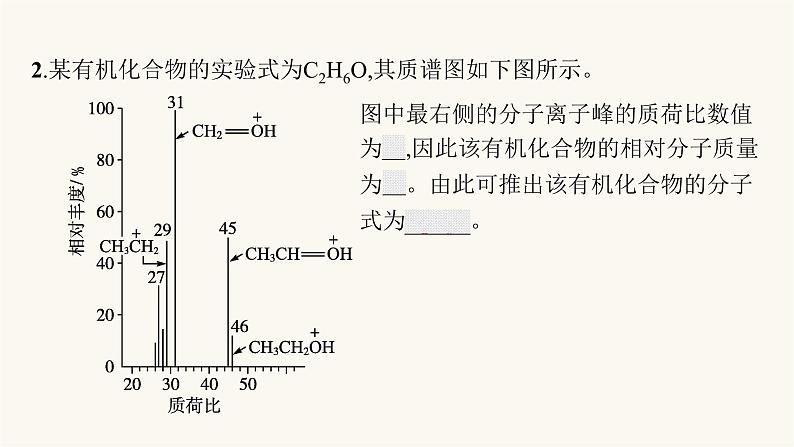 人教版高中化学选择性必修3有机化学基础第一章第二节第二课时确定分子式确定分子结构课件06