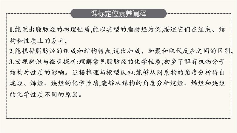 苏教版高中化学选择性必修3有机化学基础专题3第一单元第一课时脂肪烃的性质——烷烃、烯烃课件03