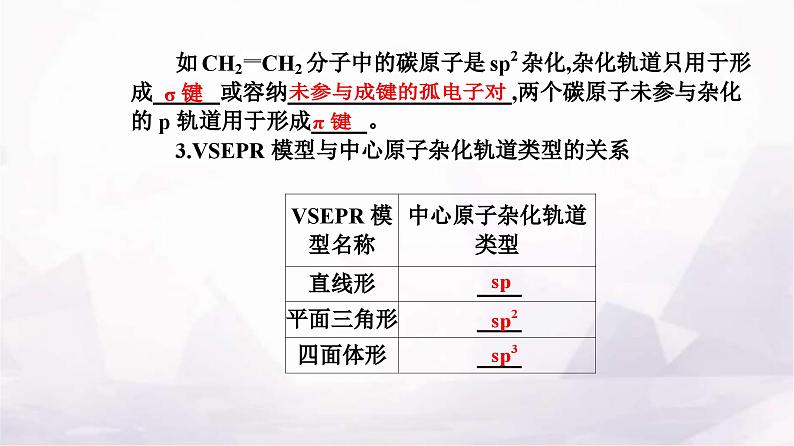 人教版高中化学选择性必修2第二章第二节课时2杂化轨道理论简介课件第8页