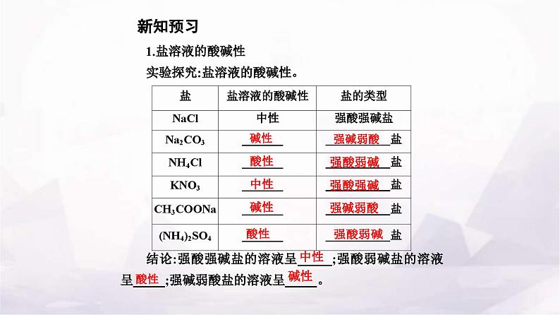 人教版高中化学选择性必修1第三章第三节课时1盐类的水解课件04