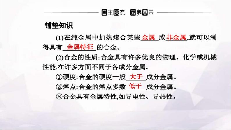 人教版高中化学必修第一册第三章第二节金属材料课件第4页