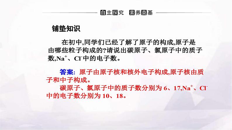 人教版高中化学必修第一册第四章第一节课时1原子结构元素周期表课件第4页